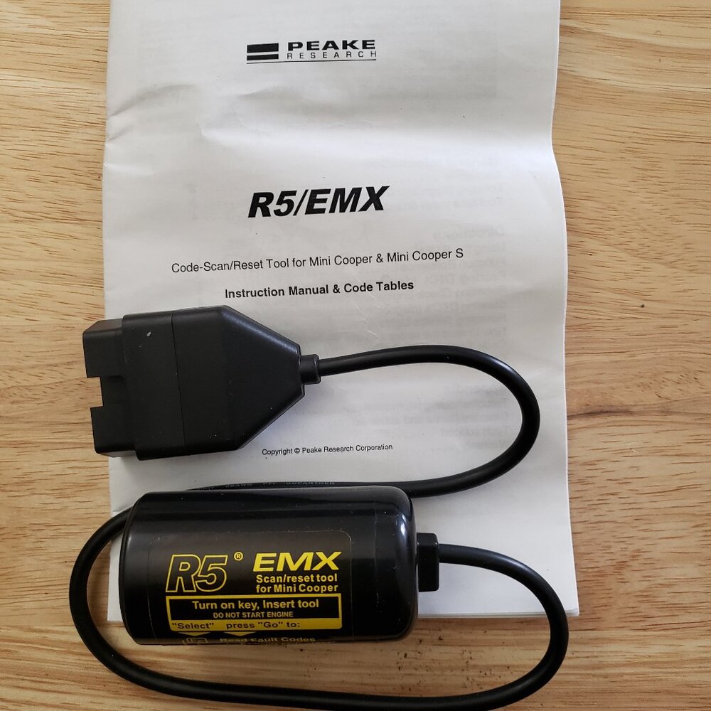 Peake R5 / EMX OBDII code reader / reset tool